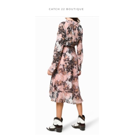 IRO Printed Dress with Ruffles SZ 38 *Brand New - Picture 2 of 4